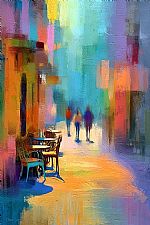 רחוב בשעת זהב