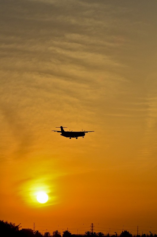 Transport Nature Airplains Sunsets
