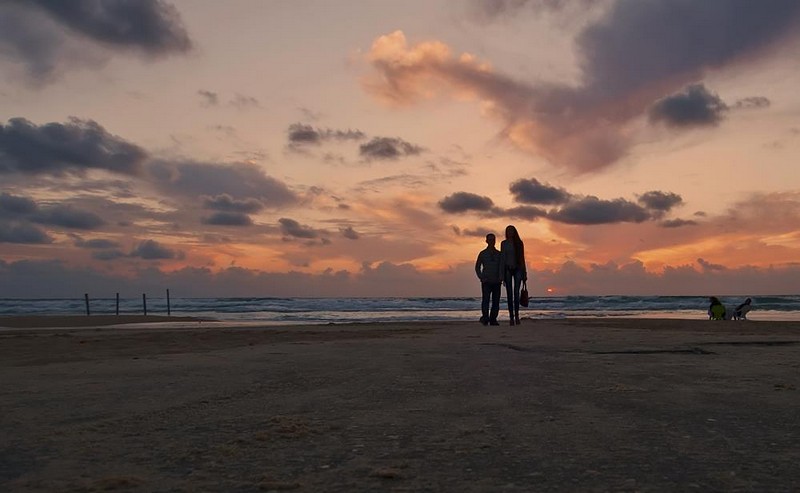 People Israel Nature Israel views Sky Sunsets Central Israel people